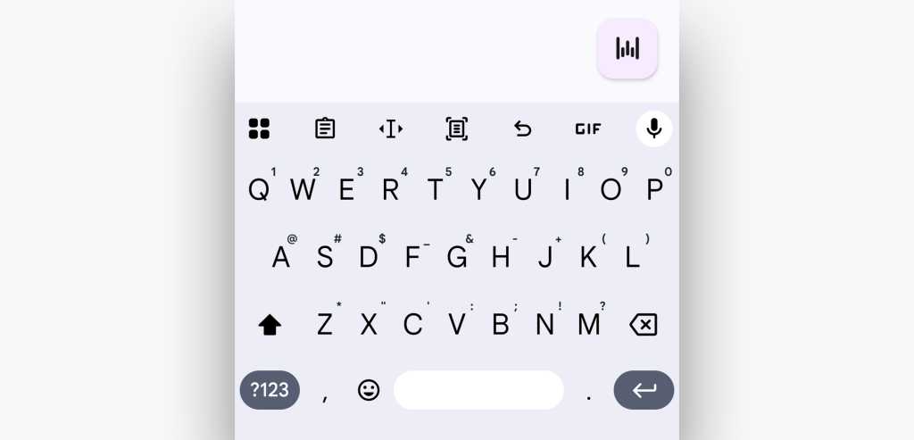 screenshot of wispr flow icon and android keyboard