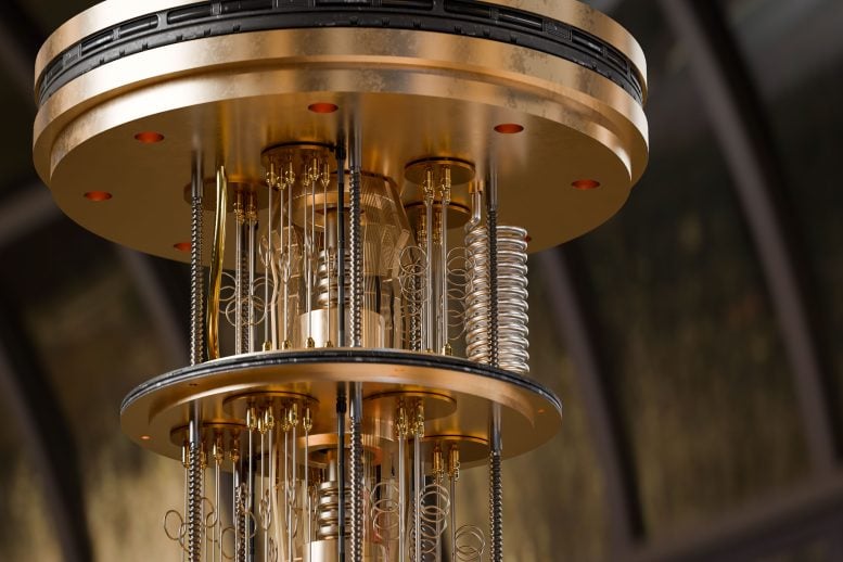 Artistic Impression of Quantum Computer Cooling